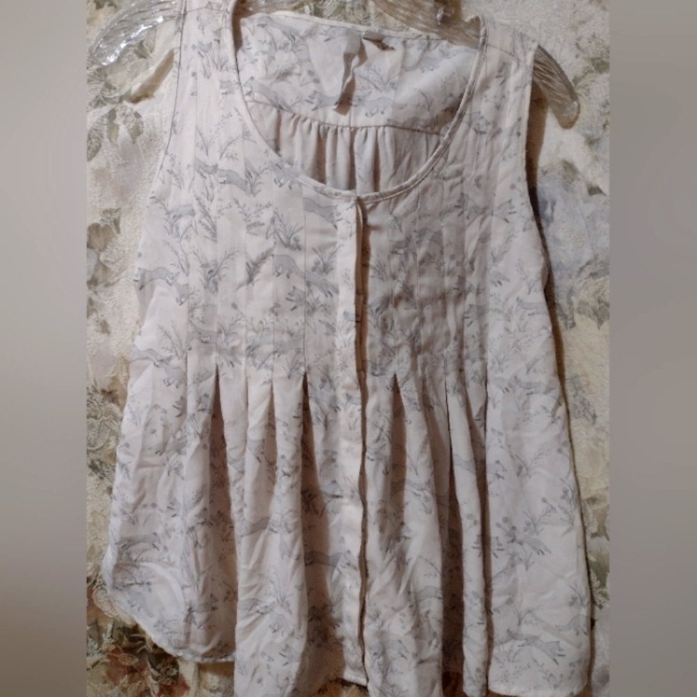 LC Lauren Conrad Pleated Tank Top